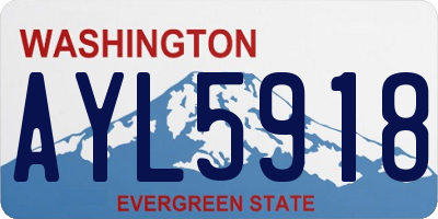 WA license plate AYL5918