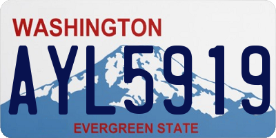 WA license plate AYL5919