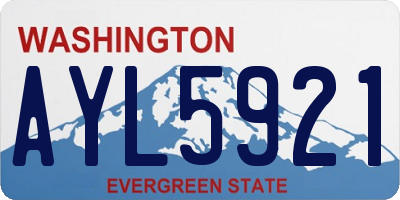 WA license plate AYL5921