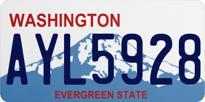 WA license plate AYL5928