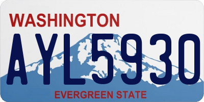 WA license plate AYL5930