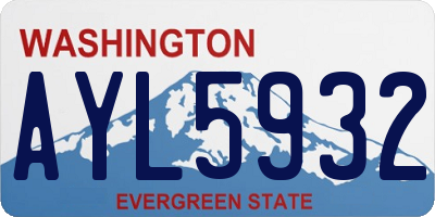 WA license plate AYL5932