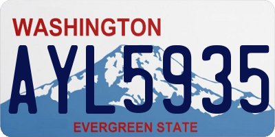 WA license plate AYL5935