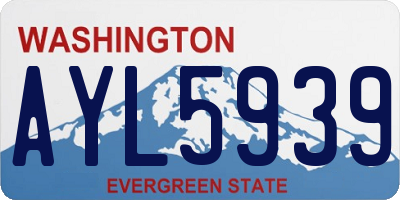 WA license plate AYL5939