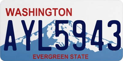 WA license plate AYL5943