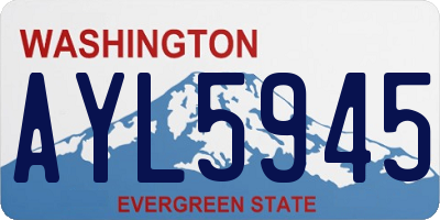 WA license plate AYL5945