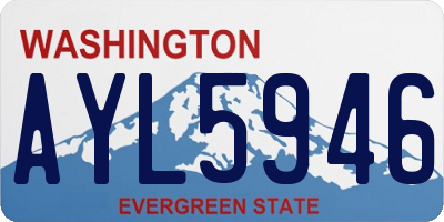 WA license plate AYL5946