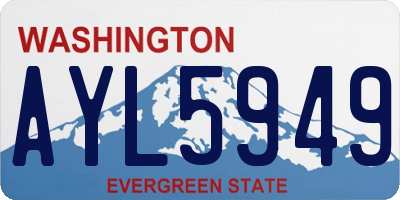 WA license plate AYL5949