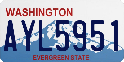 WA license plate AYL5951