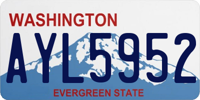 WA license plate AYL5952