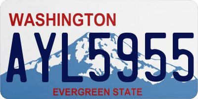 WA license plate AYL5955