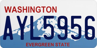 WA license plate AYL5956