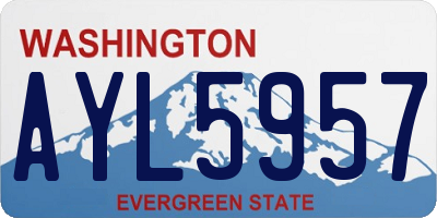 WA license plate AYL5957