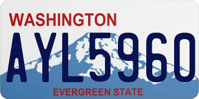 WA license plate AYL5960