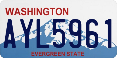 WA license plate AYL5961
