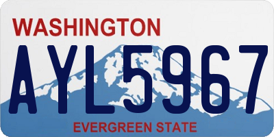 WA license plate AYL5967