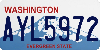 WA license plate AYL5972