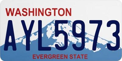 WA license plate AYL5973