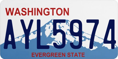WA license plate AYL5974