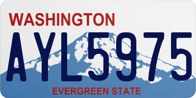 WA license plate AYL5975