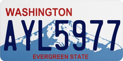 WA license plate AYL5977