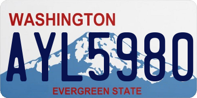 WA license plate AYL5980