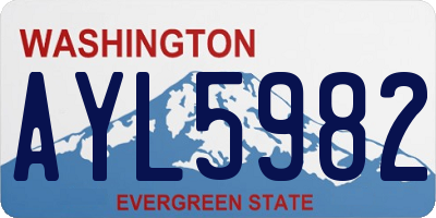 WA license plate AYL5982