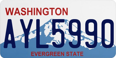 WA license plate AYL5990