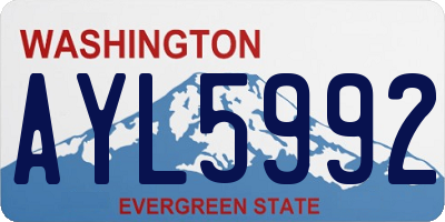 WA license plate AYL5992