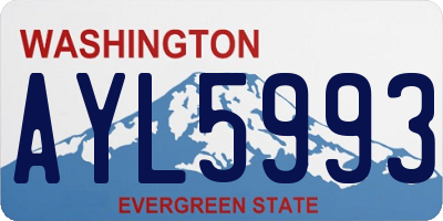WA license plate AYL5993
