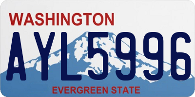 WA license plate AYL5996