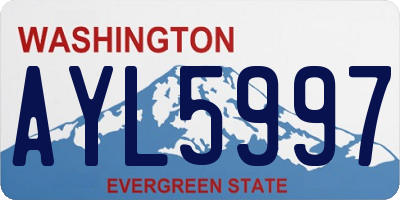WA license plate AYL5997
