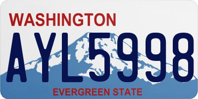 WA license plate AYL5998