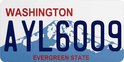 WA license plate AYL6009