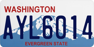 WA license plate AYL6014