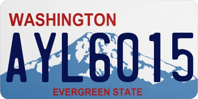 WA license plate AYL6015