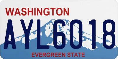 WA license plate AYL6018