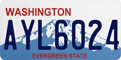 WA license plate AYL6024