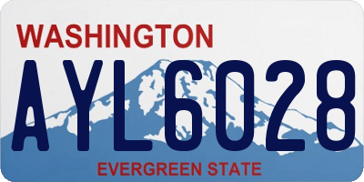 WA license plate AYL6028
