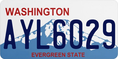 WA license plate AYL6029