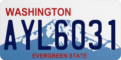 WA license plate AYL6031