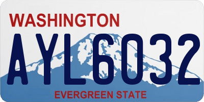 WA license plate AYL6032