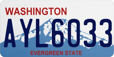 WA license plate AYL6033