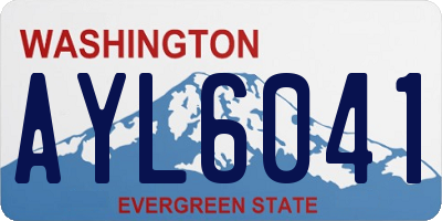 WA license plate AYL6041