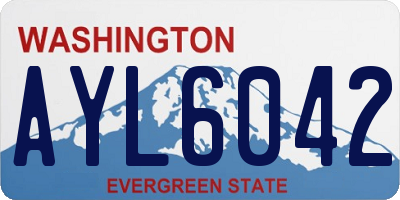 WA license plate AYL6042