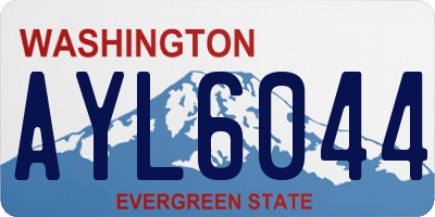 WA license plate AYL6044