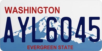 WA license plate AYL6045