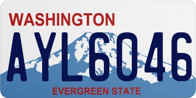 WA license plate AYL6046