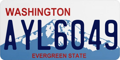 WA license plate AYL6049