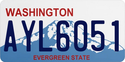WA license plate AYL6051